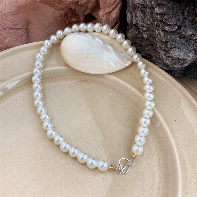 Fashion Pearl Necklace Wedding Party Jewelry for Women Multilayer Elegant Chain Retro Accessories Gift 2024 New Trendy