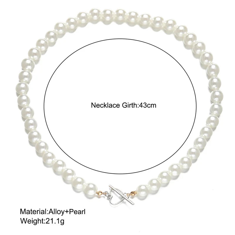 Fashion Pearl Necklace Wedding Party Jewelry for Women Multilayer Elegant Chain Retro Accessories Gift 2024 New Trendy