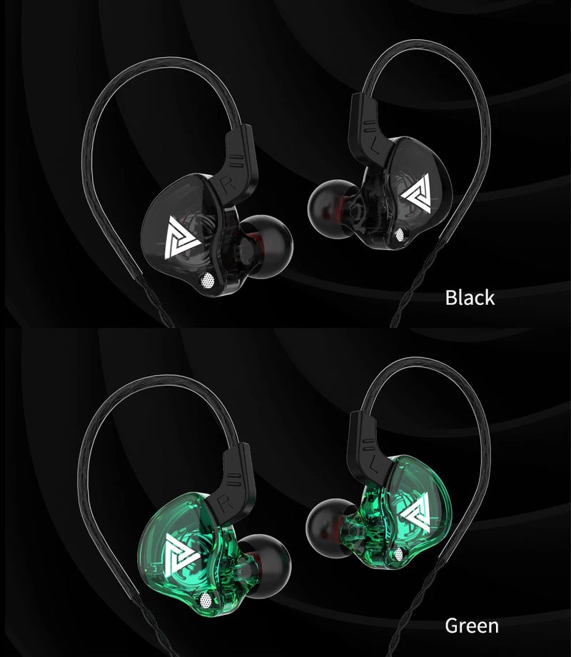 Original QKZ AK6 In Ear Earphone 6 Dynamic Driver Unit Headphone With Mic Stereo Sports HIFI Subwoofer Headset Monitor Earbuds