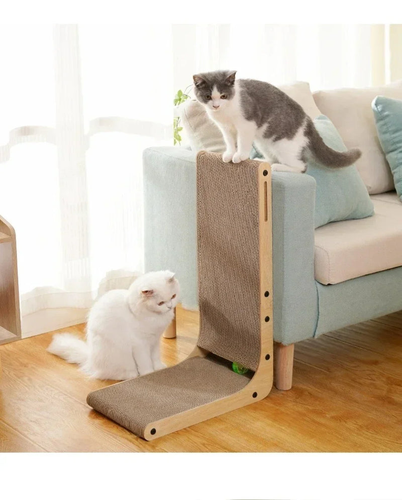 Cat Scratching Post Cat Scratching Board Wooden Wear-resistant and Scratch-resistant Post Furniture Training Grinding Claw Toys