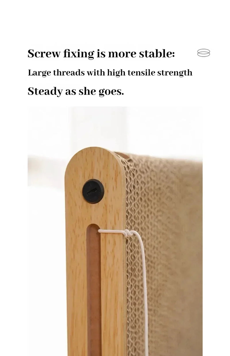 Cat Scratching Post Cat Scratching Board Wooden Wear-resistant and Scratch-resistant Post Furniture Training Grinding Claw Toys