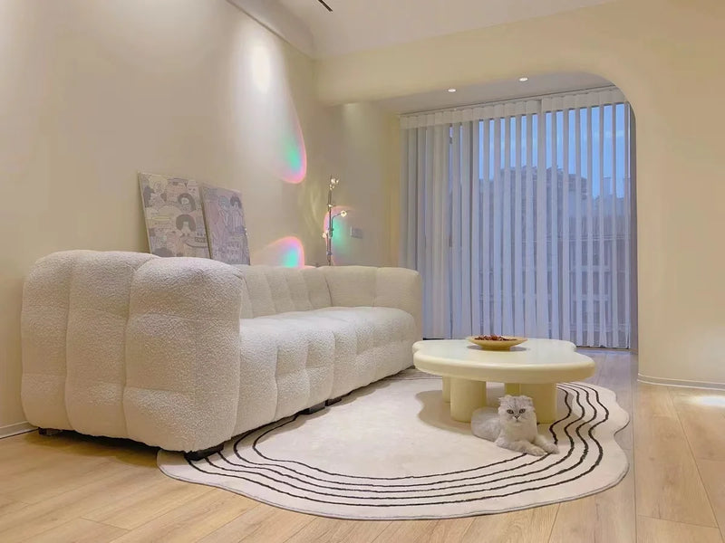 Living Room Carpet Home Decoration White Fluffy Rug Bedroom Thickened Soft Shaggy Area Rugs Large Lounge Irregular Floor Mat