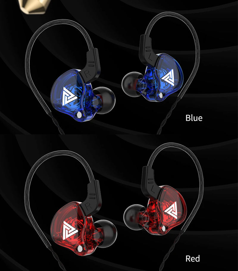 Original QKZ AK6 In Ear Earphone 6 Dynamic Driver Unit Headphone With Mic Stereo Sports HIFI Subwoofer Headset Monitor Earbuds