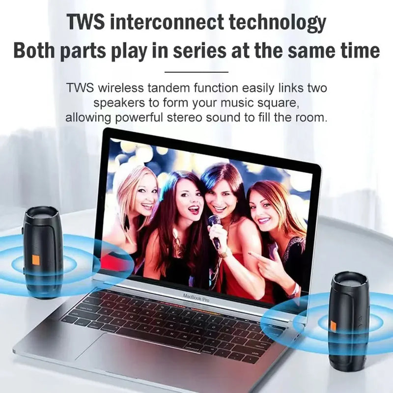 Bluetooth Speaker Dual Speaker Stereo Outdoor Tfusb Playback Voice Broadcasting Portable Subwoofer 50 Wireless Speaker