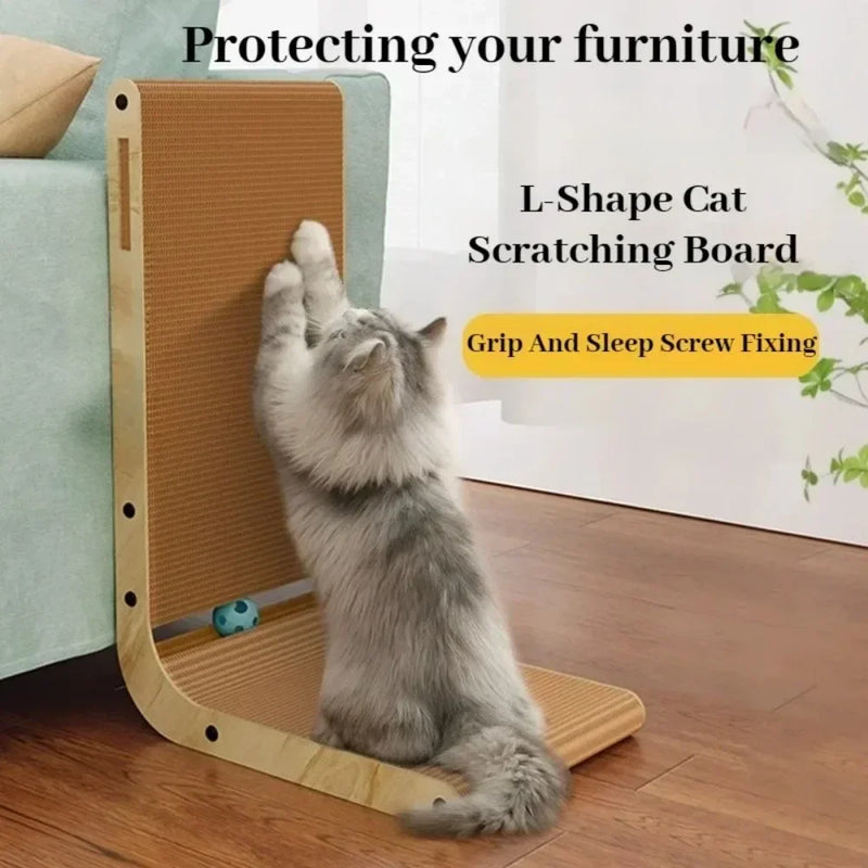 Cat Scratching Post Cat Scratching Board Wooden Wear-resistant and Scratch-resistant Post Furniture Training Grinding Claw Toys