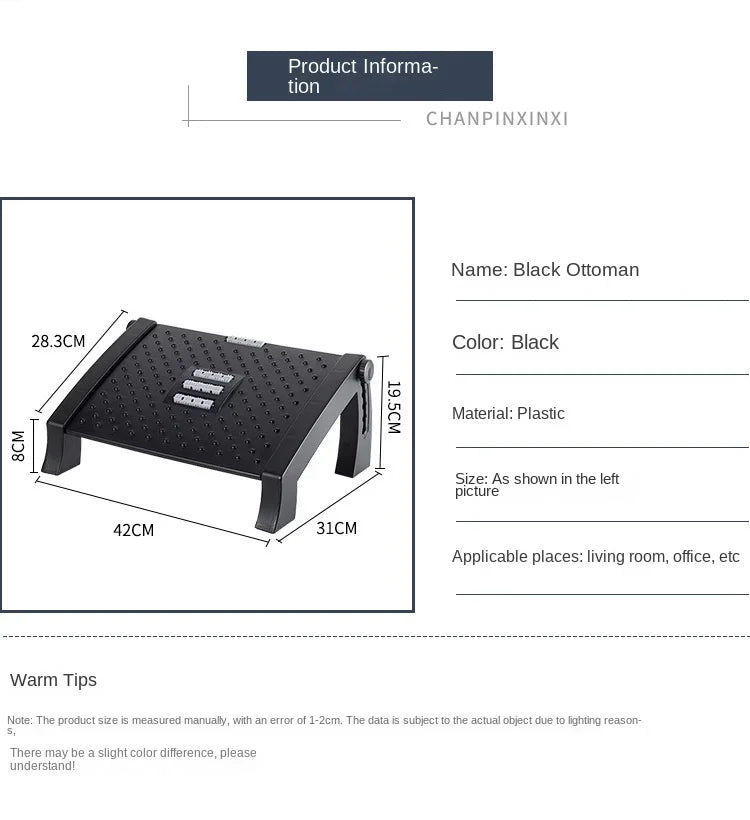 Manufacturers Wholesale Ottoman Anti-cross Legs Six Adjustable Ottoman Foot Stool Foot Stool Office Table Under The Foot Pedal