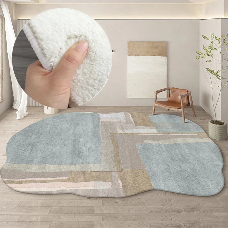 Living Room Carpet Home Decoration White Fluffy Rug Bedroom Thickened Soft Shaggy Area Rugs Large Lounge Irregular Floor Mat