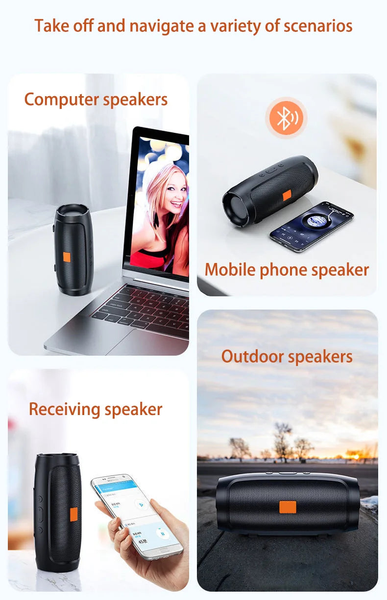 Bluetooth Speaker Dual Speaker Stereo Outdoor Tfusb Playback Voice Broadcasting Portable Subwoofer 50 Wireless Speaker